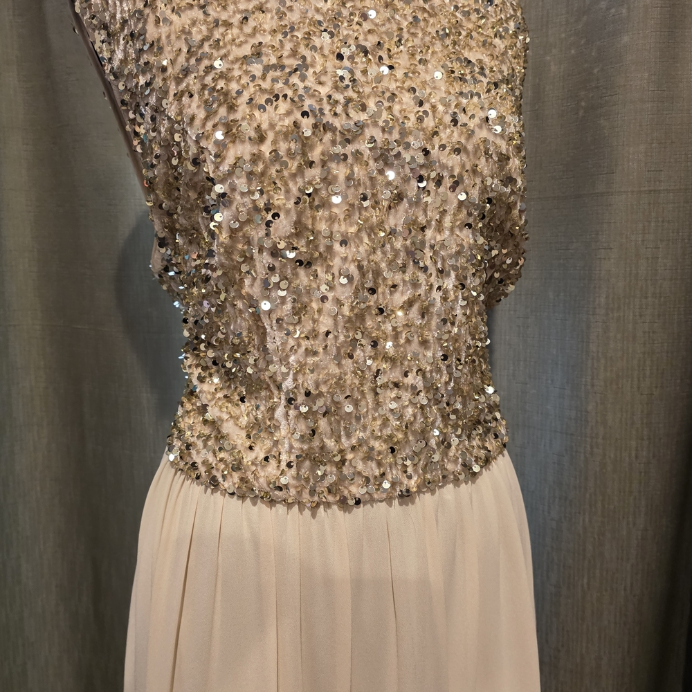 Sequined Blush Pink Evening Dress